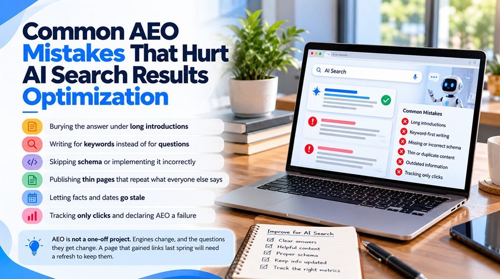 Common AEO Mistakes That Hurt AI Search Results