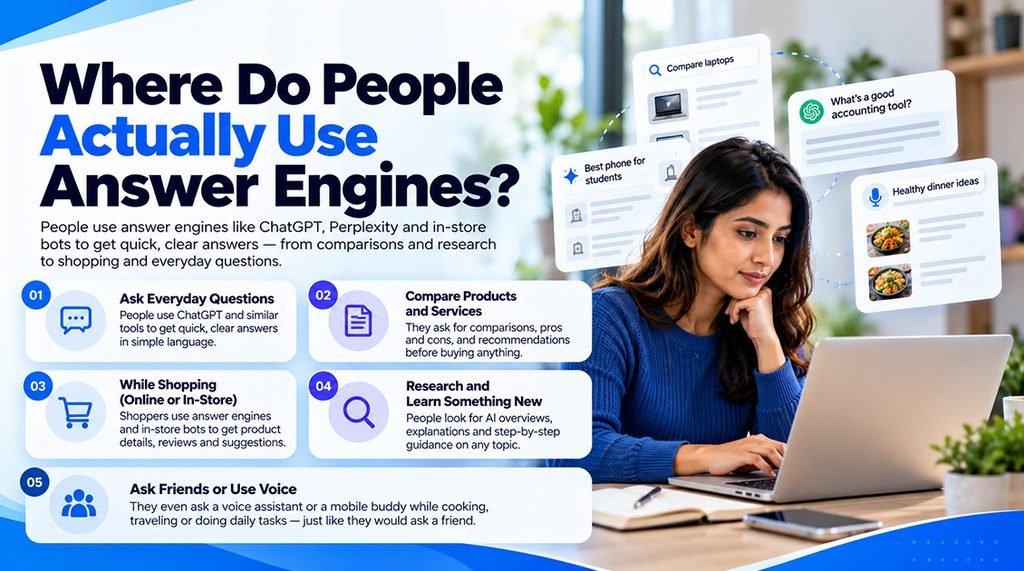 Where Do People Actually Use Answer Engines